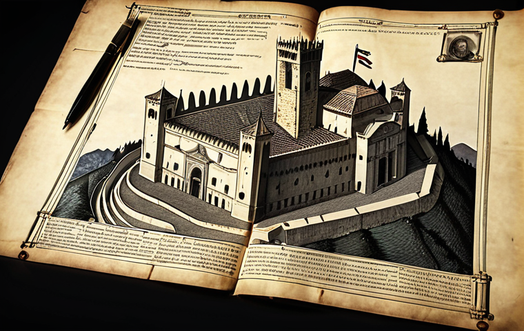 **San Marino: Ancient Laws, Modern Tech**
    A visually rich image portraying San Marino's legal evolution. On one side, ancient, illuminated parchment scrolls representing the Statuta 1600, perhaps with a traditional quill pen nearby. On the other side, glowing, futuristic digital interfaces displaying blockchain ledgers and data streams, symbolizing digitalization and efficiency. In the background, the silhouette of San Marino's historic Parliament building (Palazzo Pubblico) subtly interwoven with a network of digital lines, emphasizing the nation's blend of deep historical roots with contemporary technological innovation and its enduring autonomy.