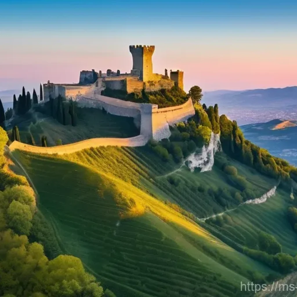 산마리노에서 은퇴 생활 - Majestic Mount Titano and Ancient Fortresses at Sunset**

A breathtaking panoramic view of the three...