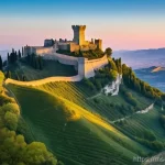 산마리노에서 은퇴 생활 - Majestic Mount Titano and Ancient Fortresses at Sunset**
A breathtaking panoramic view of the three...